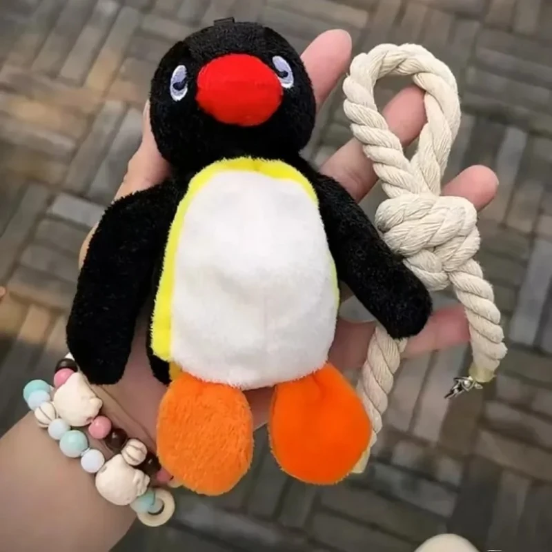 Cute Pingu Plush Keychain, Soft Penguin Toy Pendant for Bags, Backpacks & Keys, Ideal Gift for Fans & Kids