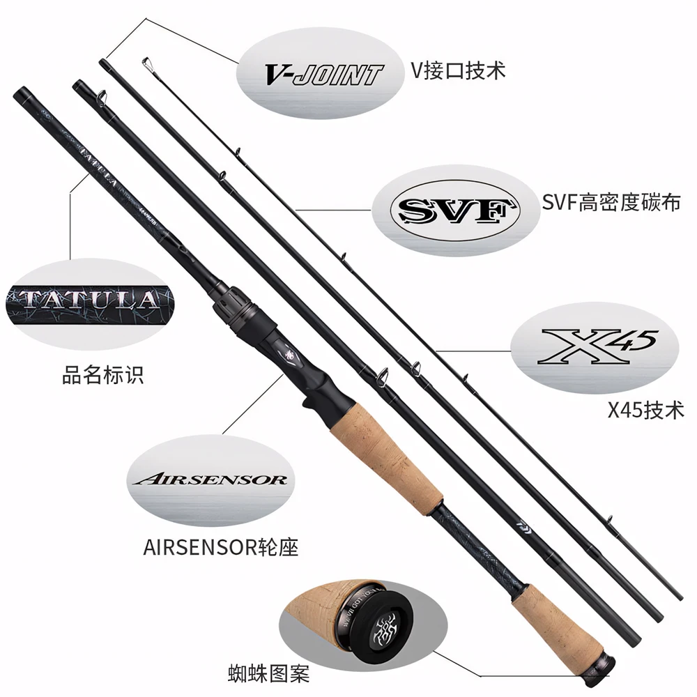 DAIWA Tatula Travel acción rápida para señuelos, caña spinning carbono - imagen 3
