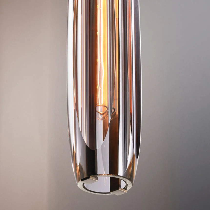 Modern Crystal Pendant Lights for Bedroom Bedside Entrance Hanging Lamp Decoration Ceiling Chandelier Brass Glass Bathroom Hotel