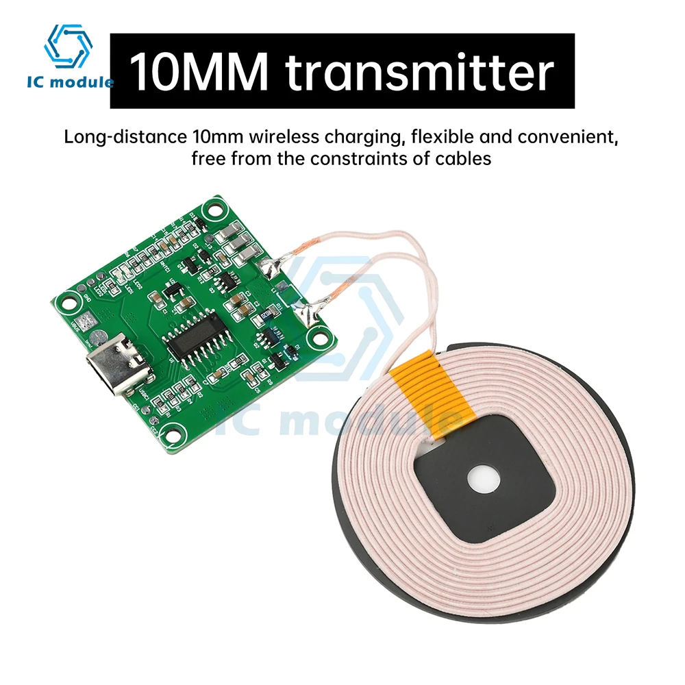 DC 5V 9V 12V 15W Wireless Charging Module Transmitter Module Coil Circuit Board Fast Charging Wireless Charger PCBA DIY Parts