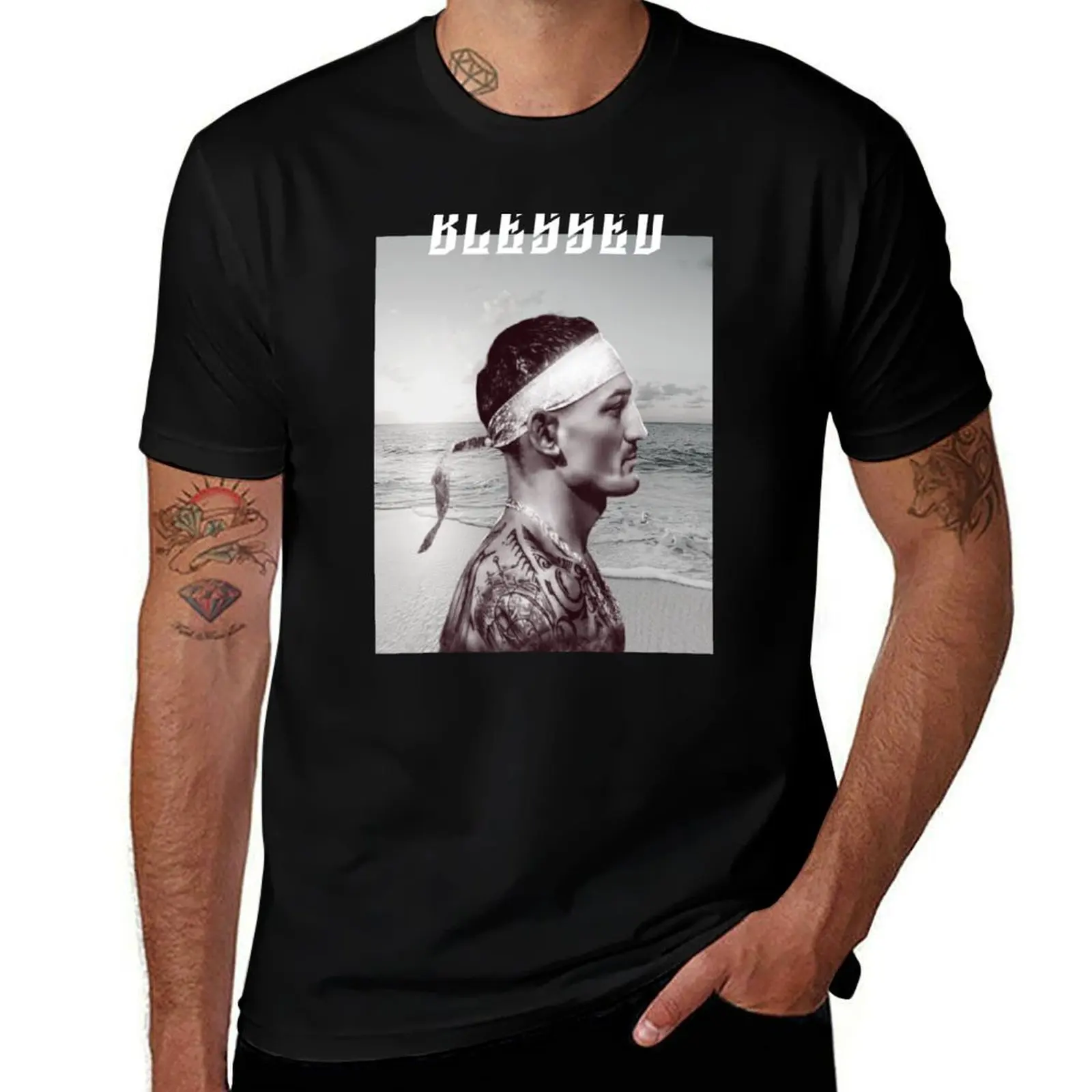 Max Holloway Blessed T-Shirt Plus Size Summer Short Sleeve T-Shirt