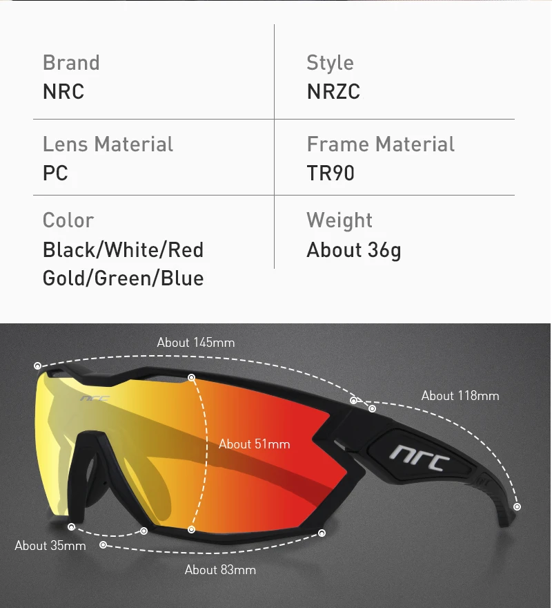 NRC X2 Pride Fahrradbrille Herren Mountainbike Fahrrad Outdoor Sport Sonnenbrille MTB Fahrradbrille für Damen – Detail 5