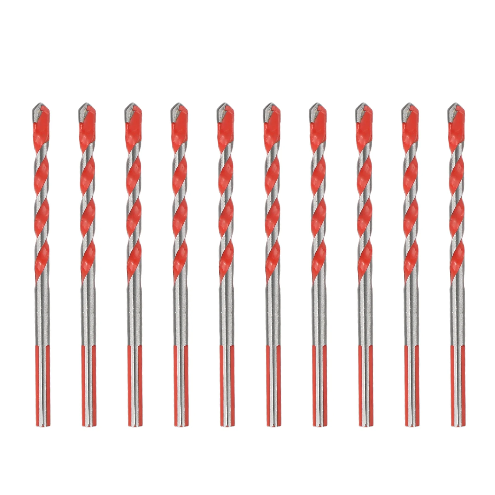 10Pcs 6mm Carbide Drill Bits, 2 Flute Design for Better Dust Extraction, Perfect for Ceramic Tile, Glass, Brick Wall