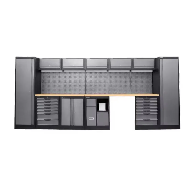 

More Options Tool Garage Gray Cabinets H Shape Steel Garage Storage System Cabinet for Workshop Sale