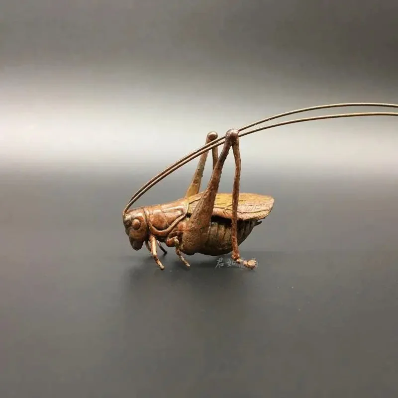 Exquisite pure copper cricket simulation ornament