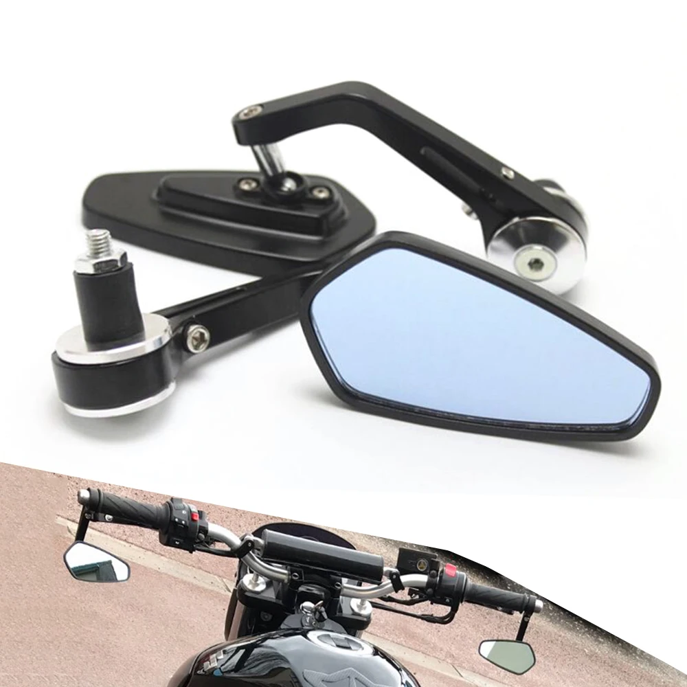 7/8\'\' 22mm Handlebar End Mirror Motorcycle Aluminum Alloy Rearview Mirror For Honda CB1000R CB500X CB500F CB650R CB650F CB125R