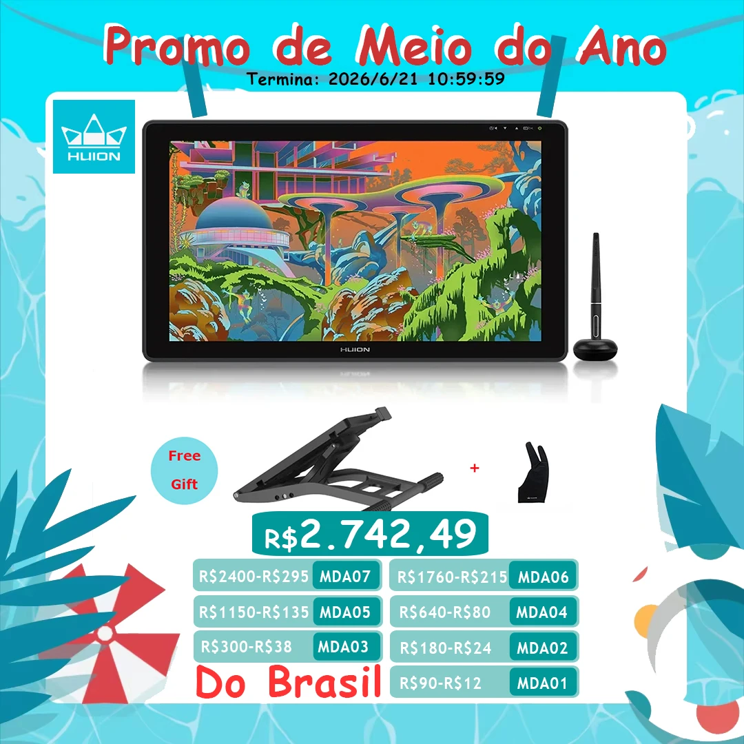 HUION Kamvas 22 mesa digitalizadora Tablet Gráfico 21.5 polegadas Pen Tablet Monitor Tela 120% s RGB Pen Display Suporte Anti-reflexo Windows/mac/Android