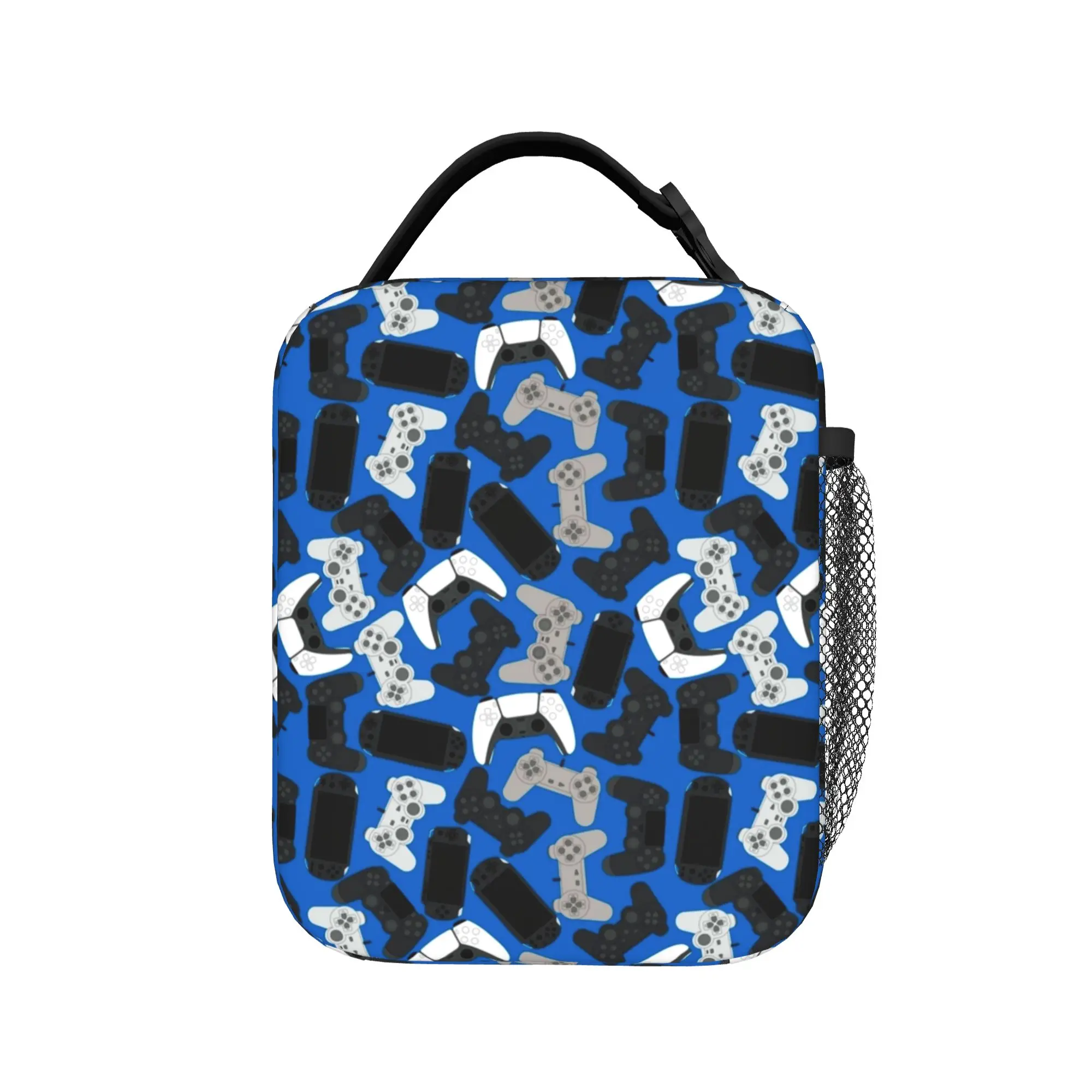 Game Controller Pattern Thermal Insulated Lunch Bag for Office  Portable Food Bag Cooler Thermal Food Box