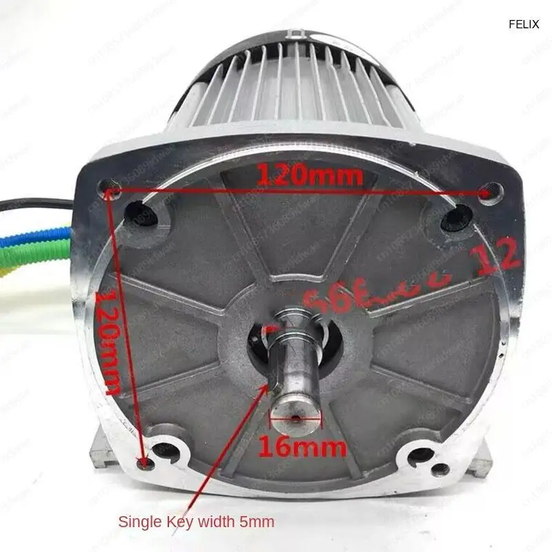 Brushless High-Speed Motor 1500W 1800W 2200W Dc 60V / 72V Brushless Motor Without Gearbox Electric Car Electric Car Modification