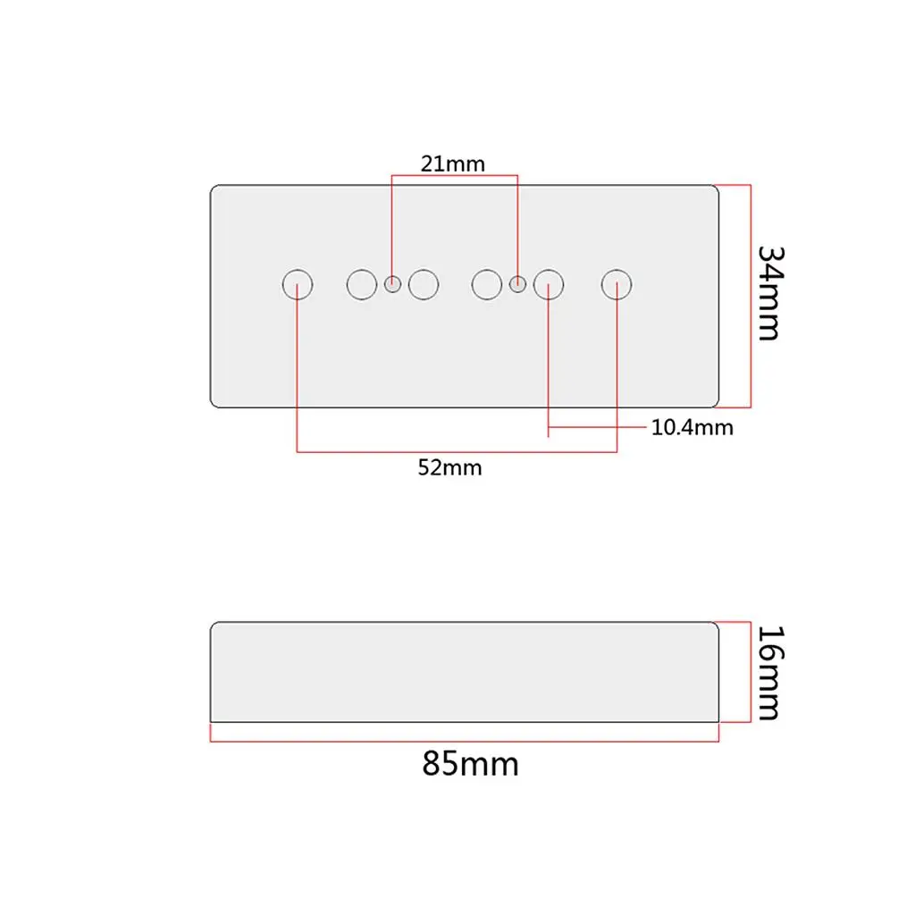 2 Pieces Bar  Pickup Set 50 / 52mm Hole for Guitar P90 Parts