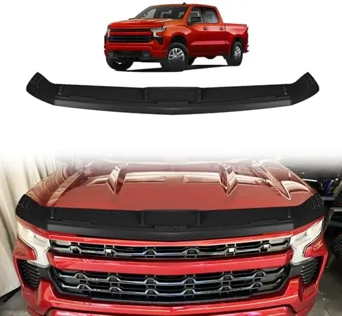 

TripleAliners Hood Deflector for 2019-2026 Chevy Silverado 1500 | TPE Bug Shield Protector (Excl. ZR2/Trail Boss)