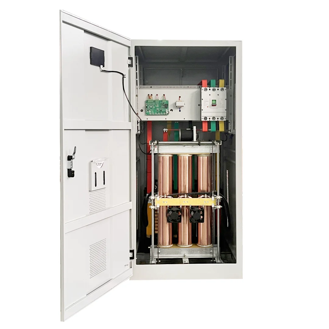 Power Union 380V SBW/SBW-F Automatic Three Phase Voltage Regulator Stabilizer 50KVA to 600KVA Independent Control for Stable Pow