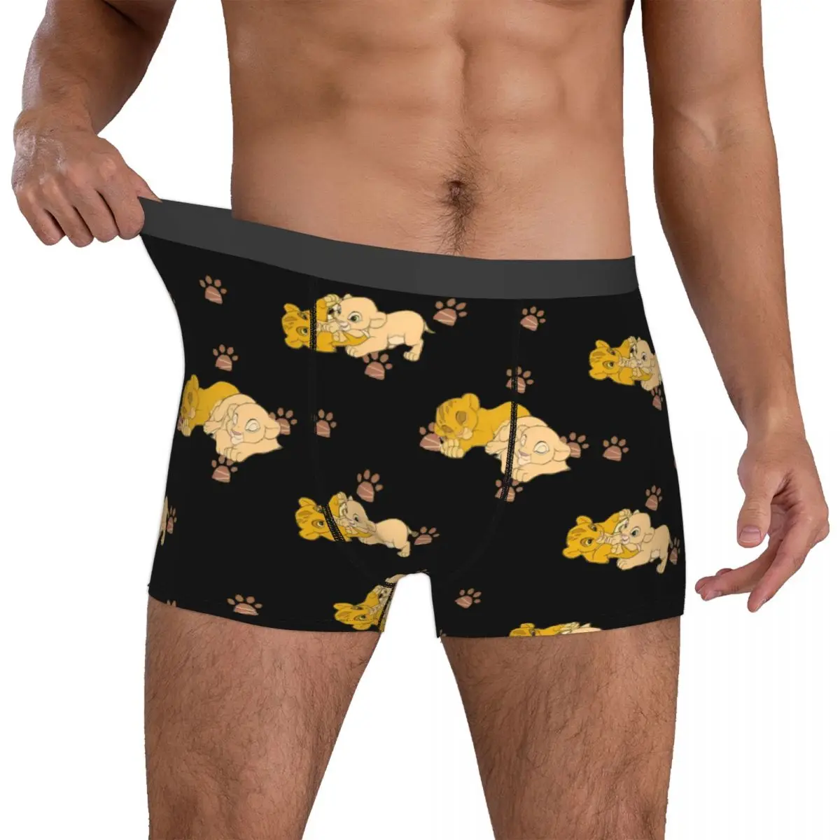 

Мужские трусы-боксеры Custom Liones Anime Kinges, эластичные трусы-шорты Simba Nala, мягкие трусы для мужчин