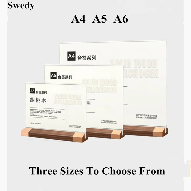 A5 148X210MM Acrylic Sign Holder Display Led Light Stand Advertising Menu Board Stand Poster Picture Frame