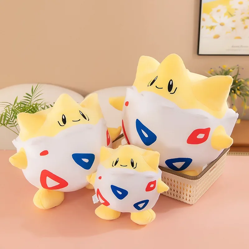 لعبة Pokémon Togepi من القطيفة ، دمية كرتون محشوة ، تذكار لطيف ، أنيمي فوش ، هدية عيد الميلاد ، ألعاب كاواي ، 25-80 طفل