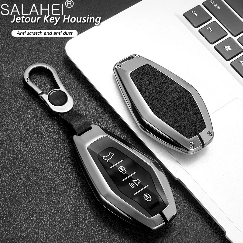 

Leather Car Smart Remote Key Case Cover Shell Holder Protector For Chery Jetour X70 X70plus X70m X90plus X95pro Auto Accessories