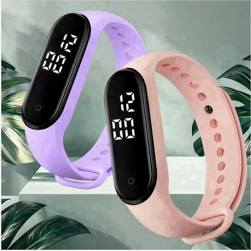 Relojes deportivos digitales LED para hombre, luz blanca, pantalla Digital electrónica, reloj de estilo Retro, relojes para hombres y niños, reloj deportivo electrónico