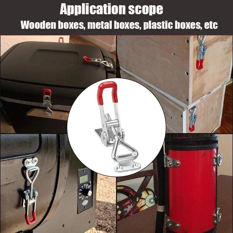 Adjustable Toolbox Case Metal Toggle Latch Catch Clasp Quick Release Clamp Anti-Slip Push Pull Toggle Tools Quick Door Buckle