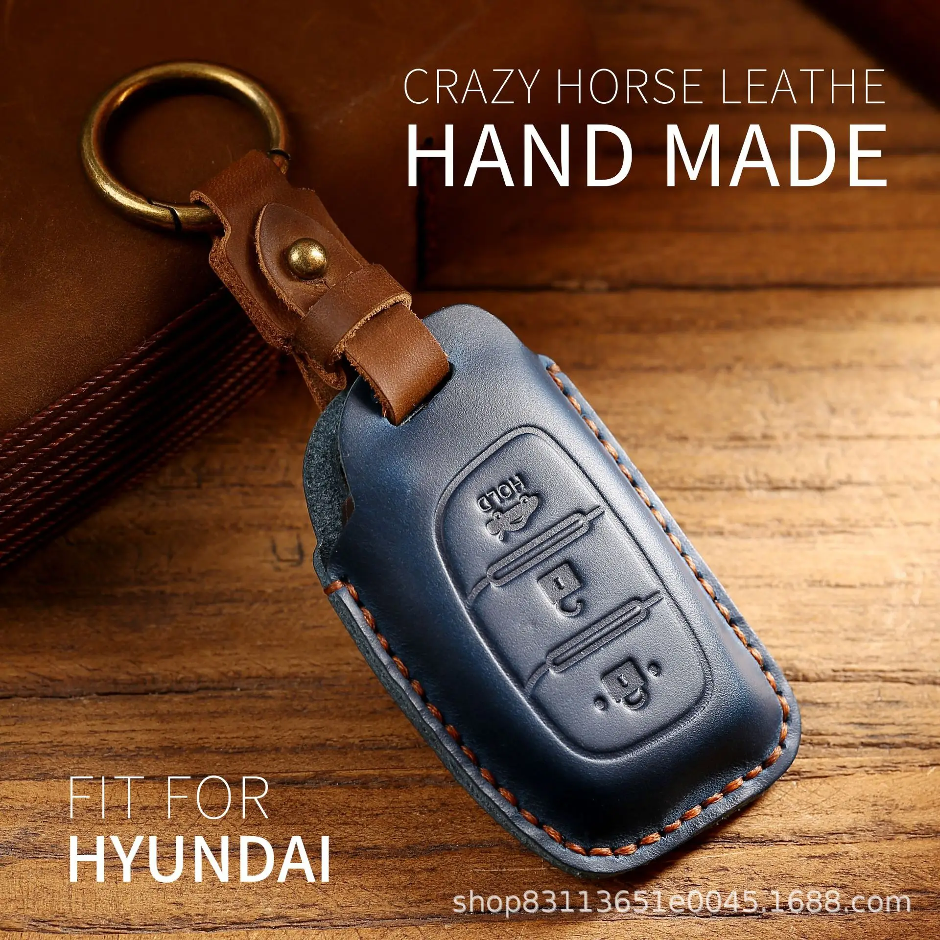 Leder Auto Schlüssel Abdeckung Fall Schutz Shell Für Hyundai IX25 IX35 IX45 I10 I20 HB20 Elantra Solaris Sonata Santa Fe Sport Tucson – Detail 6