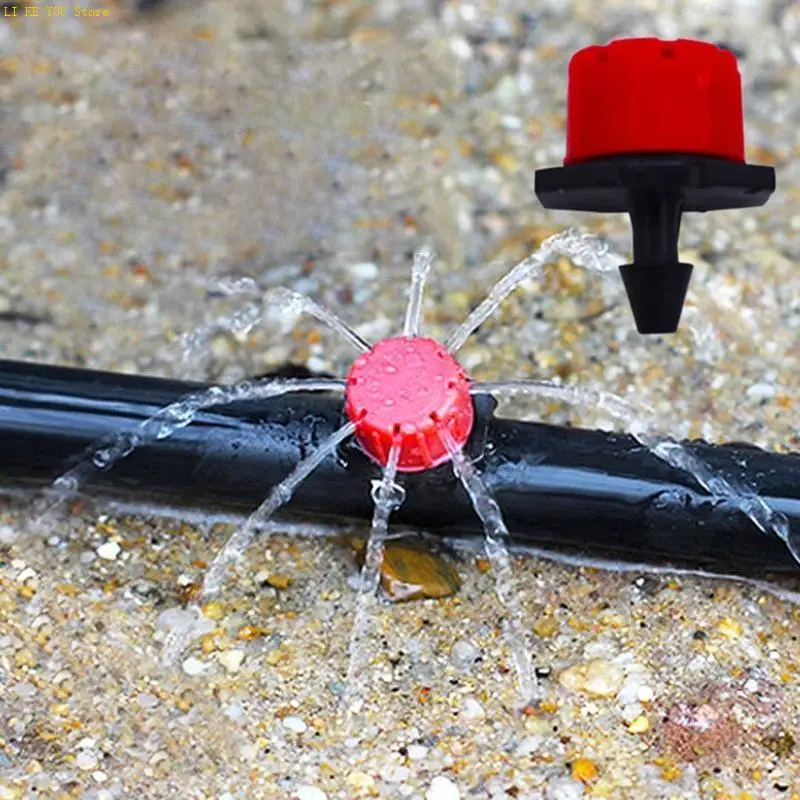 W3JE 5pcs micro flusso gocciolamento per gocciolamento per testa irrigazione del giardino del tubo da 1/4 pollice
