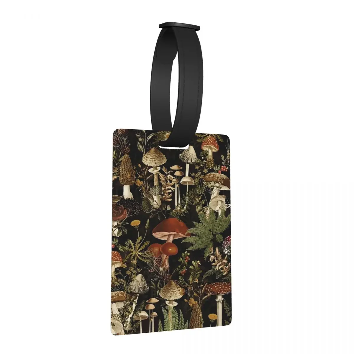 

Midnight Mushrooms Forest Botanical Night Garden Luggage Tags Travel Portable Baggage Boarding Tag Label Holder ID Name Address