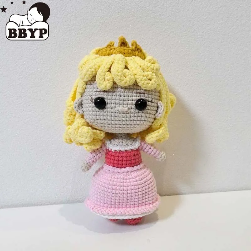 Muñeca tejida hecha a mano Aurora y maléfica muñecas de ganchillo para accesorios para el hogar adornos de juguete artesanales