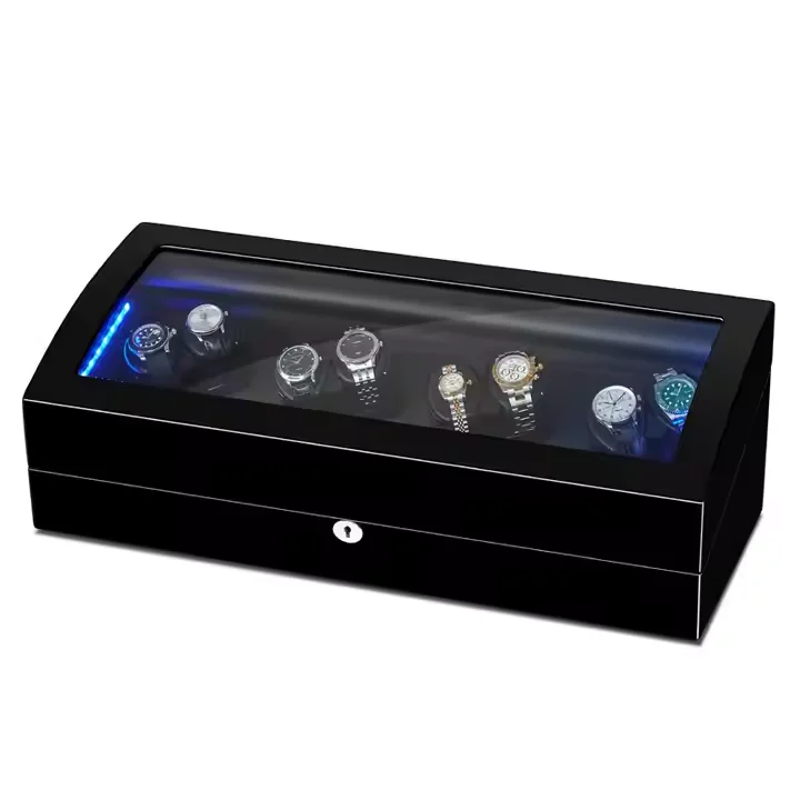 Home Storage Organization New Wooden Luxury Watch Box Home Decor Watch Holder Wooden Storage Box view 3