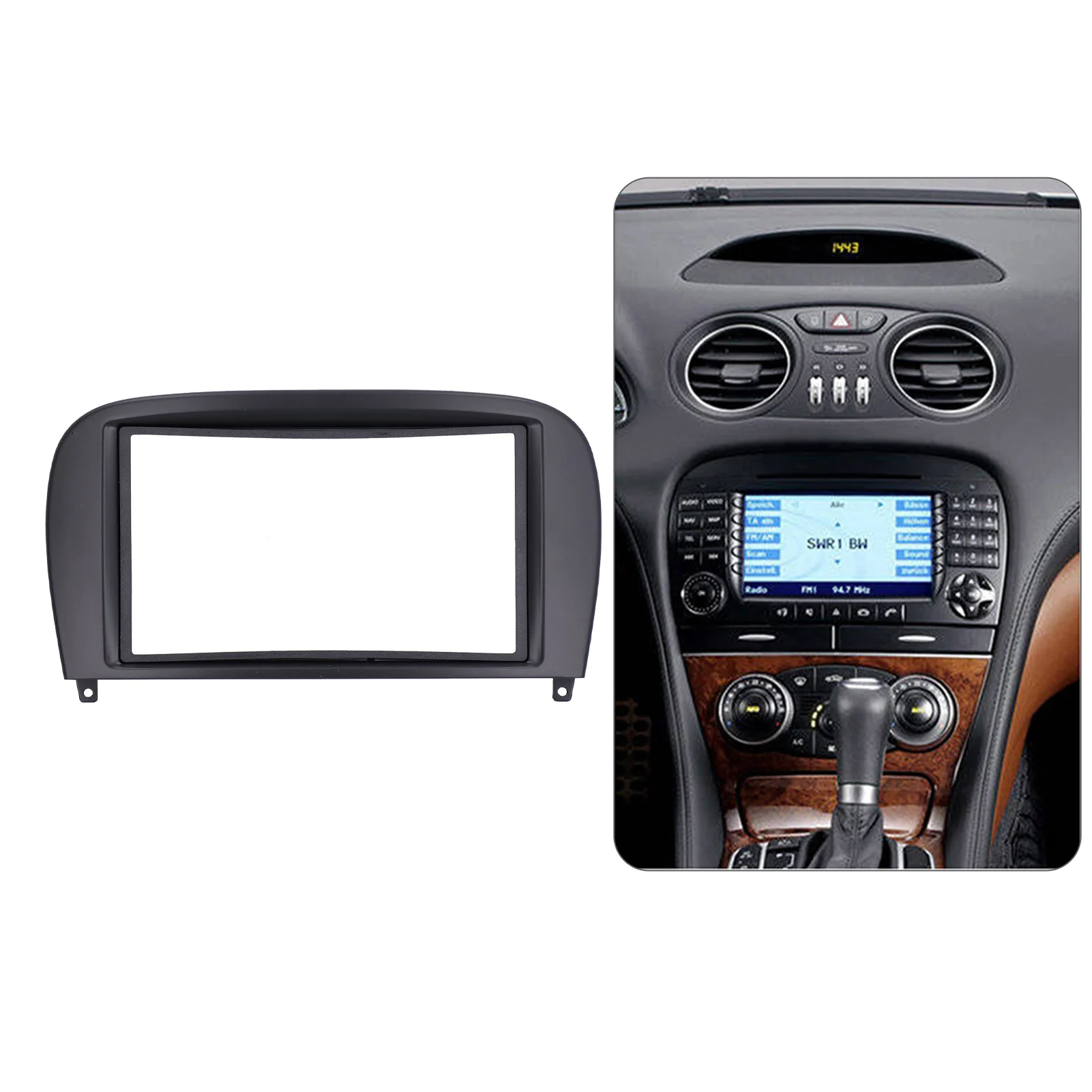 

2Din Stereo Radio Fascia Panel Frame Replacement for Mercedes Benz SL-Class (R230) G WAGON G500 G55