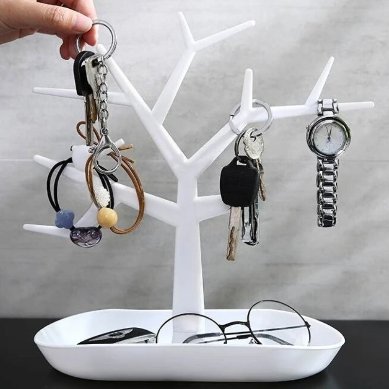 

2025 New Plastic Jewelry Bird Tree Display Stand Holder Fashion Organizer Tower for Earring Necklace Ring Bracelet Rack