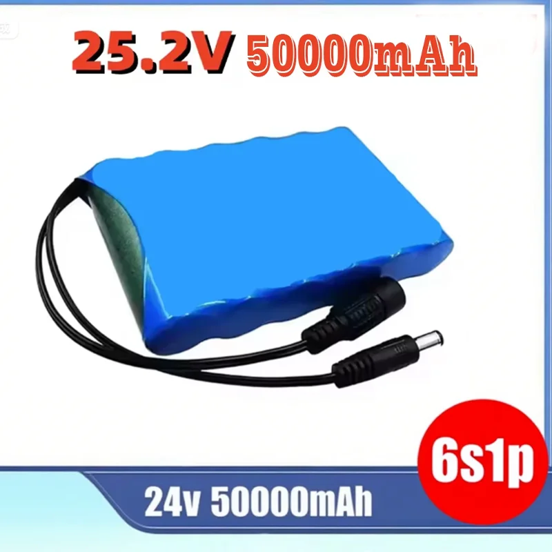 🔥25.2v 50Ah 6s1p 18650 rechargeable lithium battery pack, suitable for electric scooter bicycle battery with bms+charger