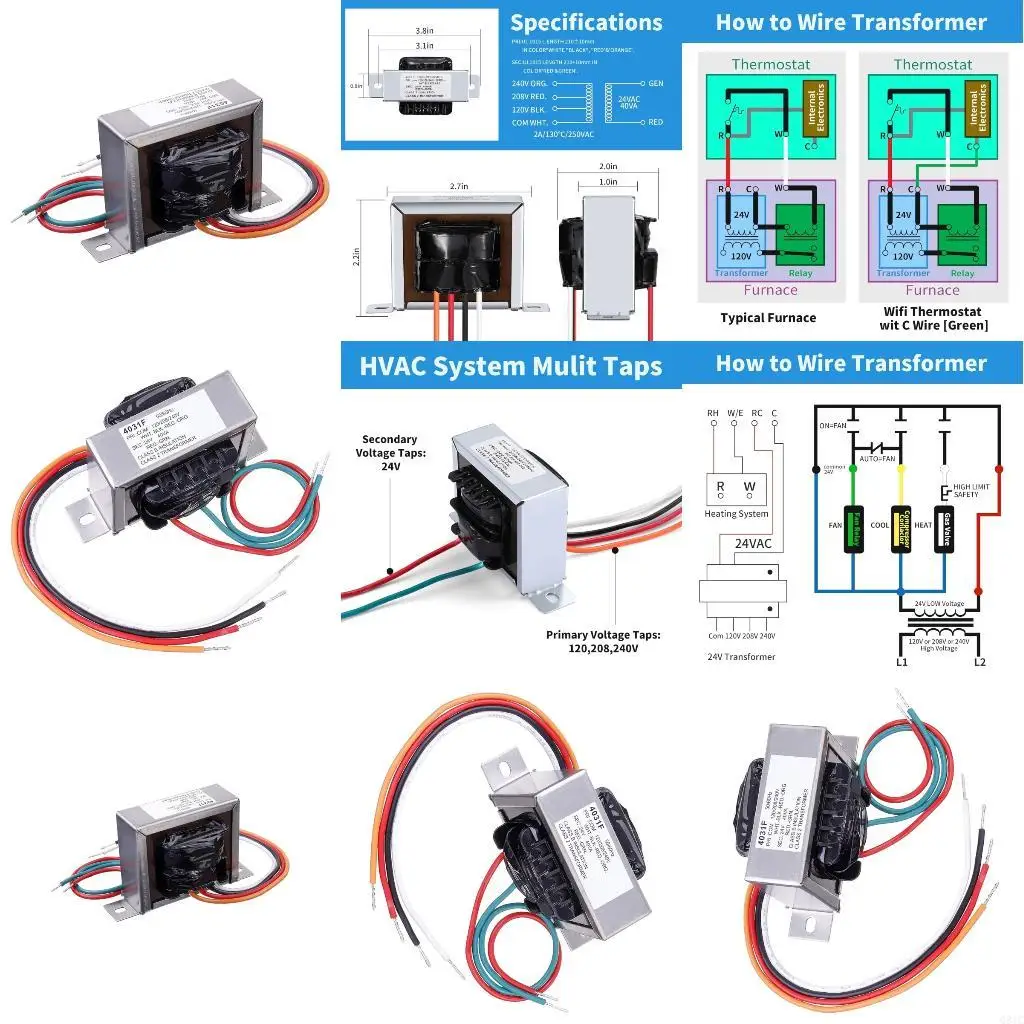 

Q81C Primary 120, 208, 240V Secondary 24V Enduring 24V 40VA Isolation Voltages Changer