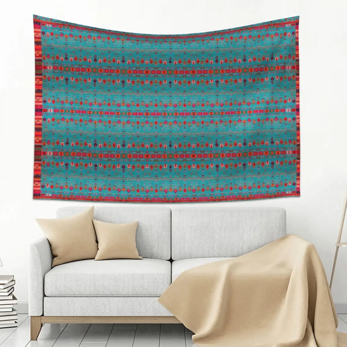 

Epic Traditional Moroccan Calm Blue Artwork by ARTERESTING Tapestry Decorative Wall Murals House Decorations Tapestry