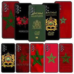 Morocco Flag Passport Phone Case for Samsung Galaxy A51 A71 A21S A12 A11 A31 A52 A41 A32 A01 A23 A33 A53 A73 A03S A13 5G Cover