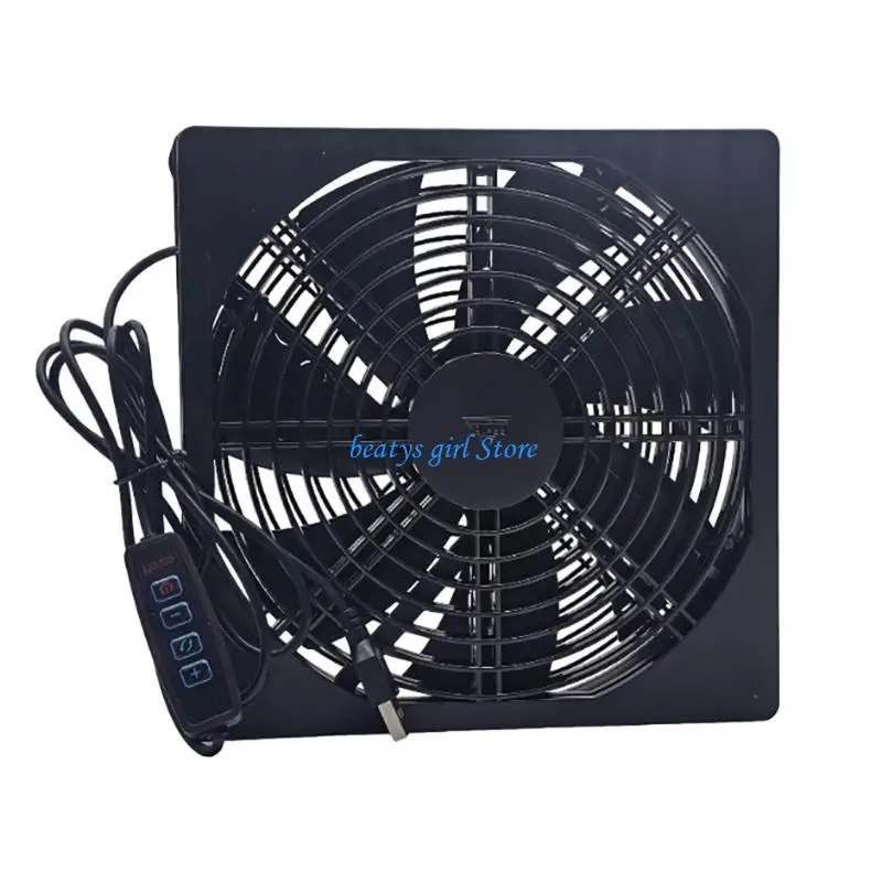 C7AB Router Cooling Fan Box Quiet 5V USB Power 180X180X55MM Cabinet Cooling