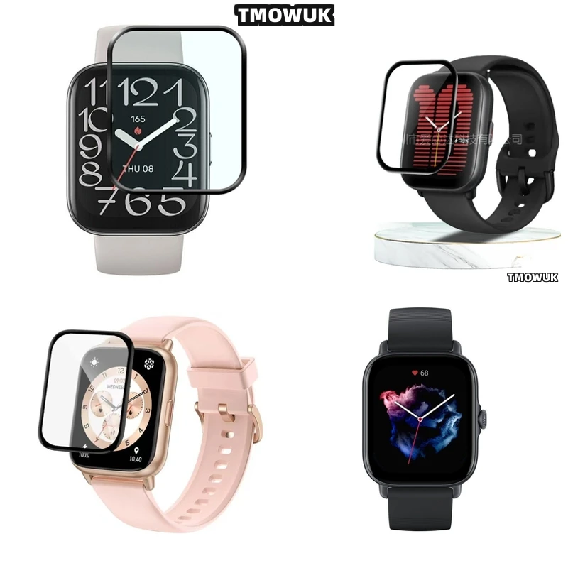 

For Amazfit BIP 3 5 6 U Pro Active Unity GTS 2E 2 3 4 MINI, Outstanding Full Coverage Screen Film With 3D Curved Design