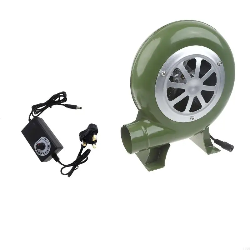 R1WB BBQ Blower UK Adaptador Mini Blacksmith Forges Forges Blower Iron engrenagem portátil Fan 12V para camping blowers