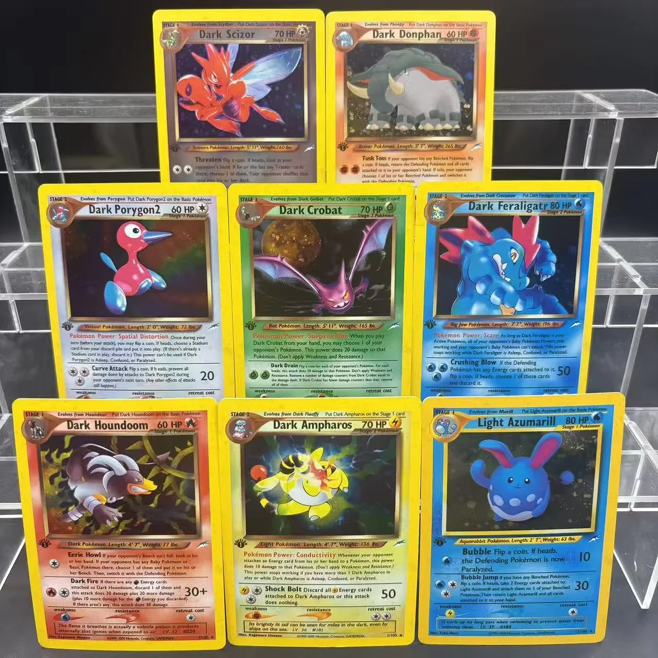 TCG DIY-collectiekaarten Dark Ampharos Light Azumarill Dark Houndoom NL Self Made Single Card Classic Game Anime Card Gift Toy