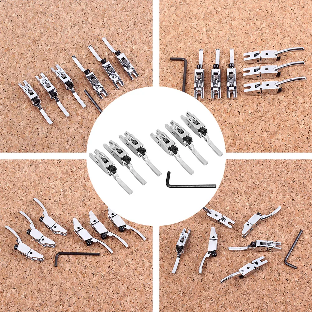 

6 pcs Guitar Bridge Saddles Double Locking Metal Durable Electric Tremolo Silver Finish Replacement Parts Accessories
