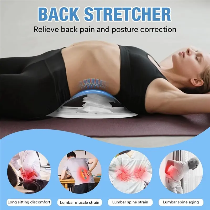 A27U Upgraded Back Stretcher Adjustable Lumbar Traction, For Lower Back Pain Relief, Spine Decompression Back Cracking Device