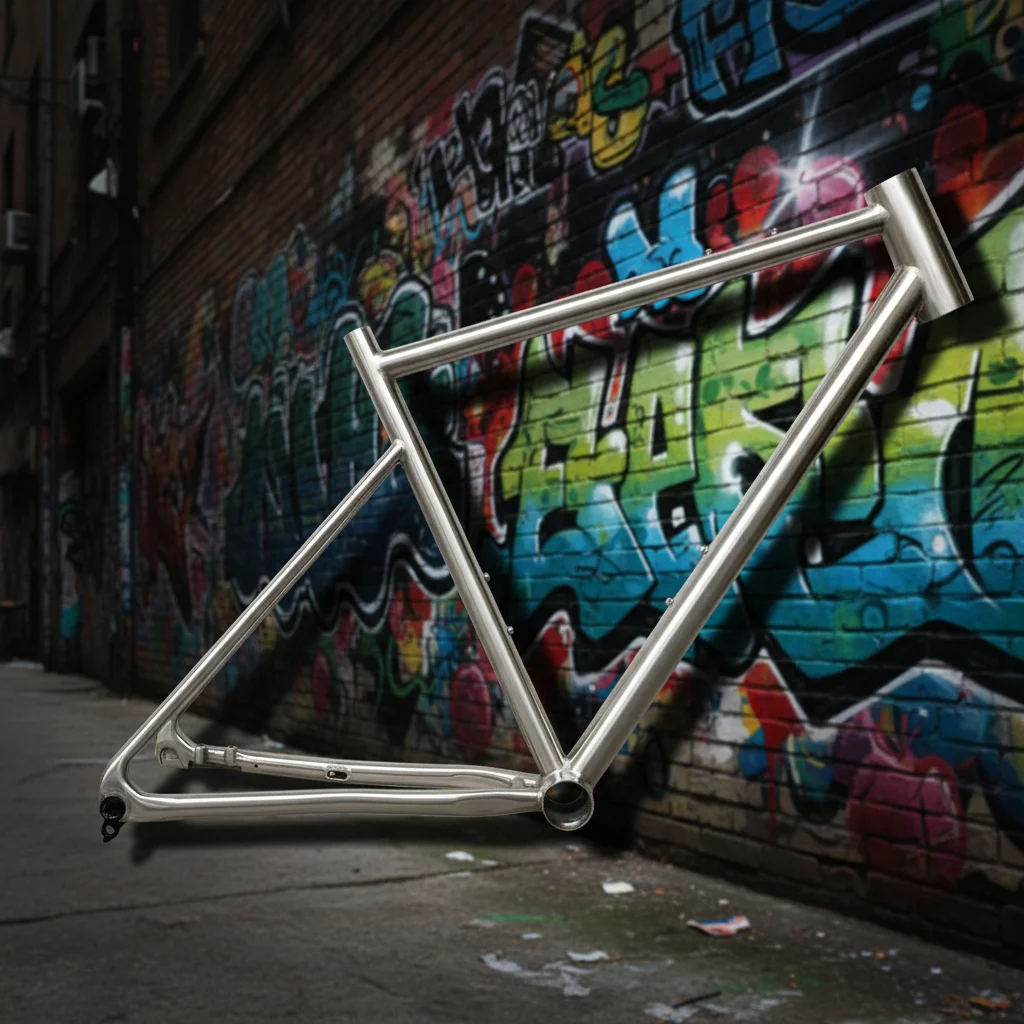 3D Printed Dropout Fully Internal Gravel Titanium Offroad Bike Frame For 45c Tyre