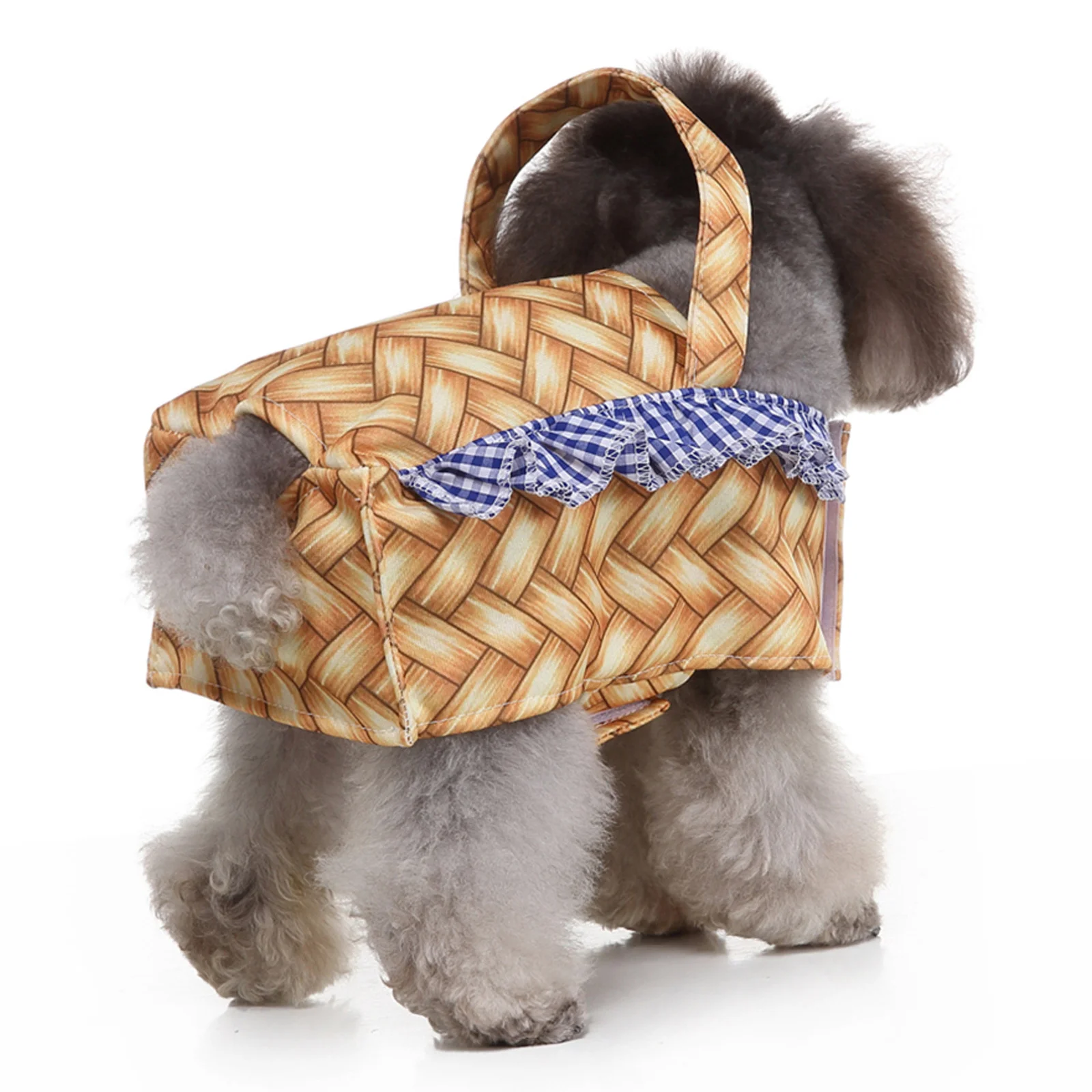 

Funny Basket Pet Dog Costume Acrylic Fiber Clothes for Halloween Christmas Festival Cosplay Outfit Pet Costume