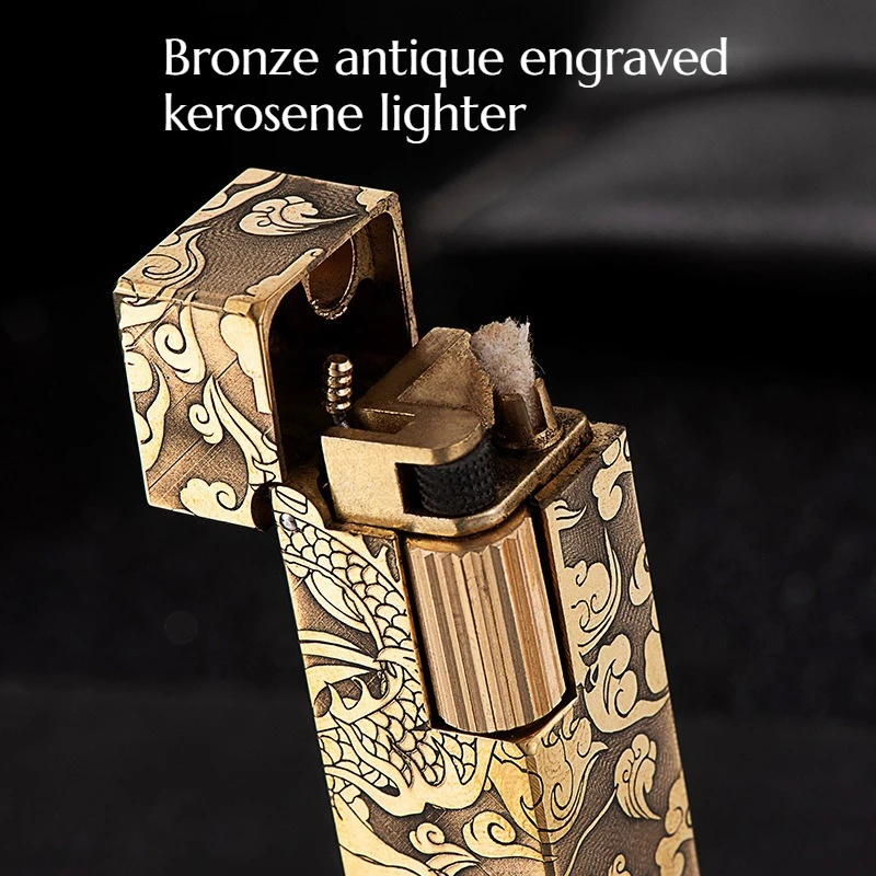 

Bronze Vintage Handcrafted Precision-crafted Lighted Matchstick Pen for Men High-end Business Use Cigarette Accessories