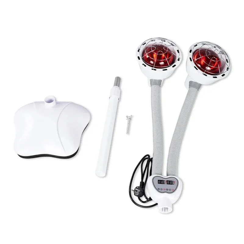 

Double Head Heating Bulb For Pain Treatment Cervical Spondylitis Health Timing Temperature Adjustment Infrared Therapy Lamp