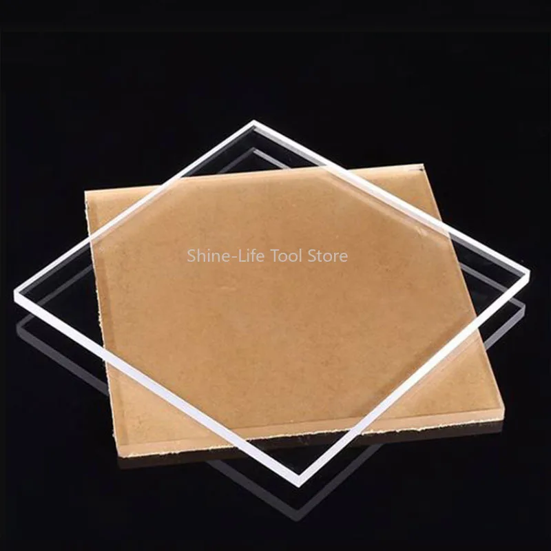 SL Thick 1-10mm Transparent Acrylic Plate Handmade DIY Materials Organic Plastic Sheet Organic Glass Board 50x100mm~300X300mm