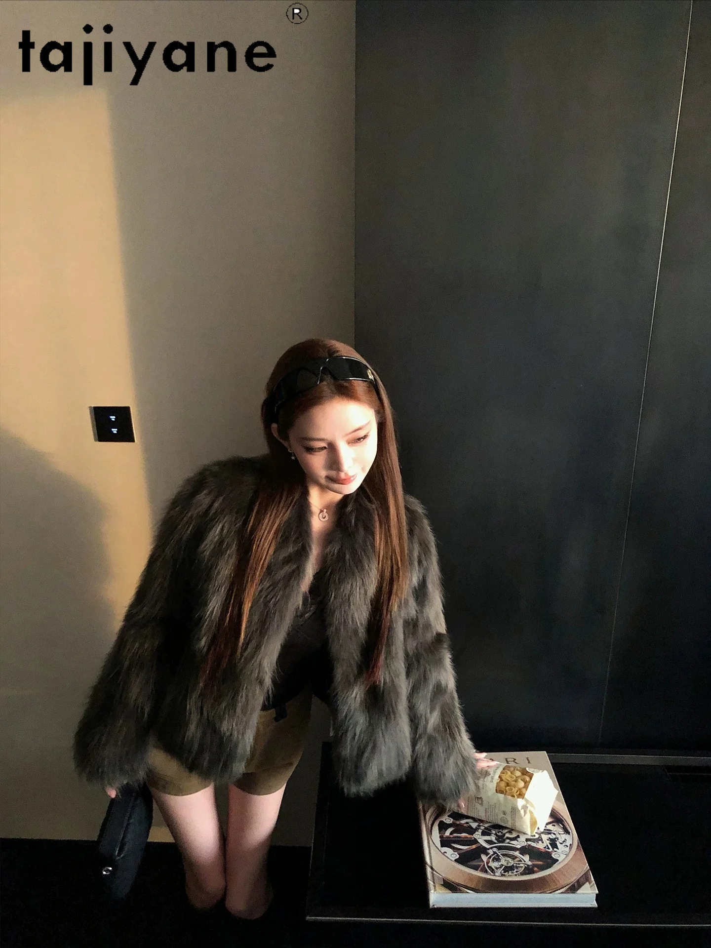 TAJIYANE Natural Raccoon Belly Fur Coats Women Vintage Gradient Winter Jacket Fluffy Fashion Real Fur Coat Woman Clothing 2026