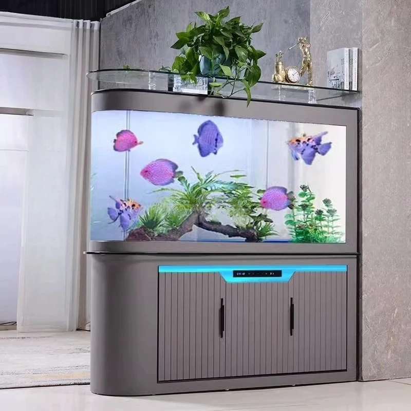 

Аквариум для гостиной, бытовой элитный экран, перегородка, входной пол, аквариум