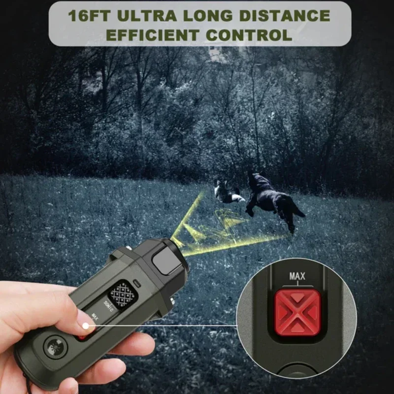 Ultrasonic Dog Trainer Multiple Sizes Versatile And Harmless For Dogs With Flashing Lights And Handheld Dog Driver