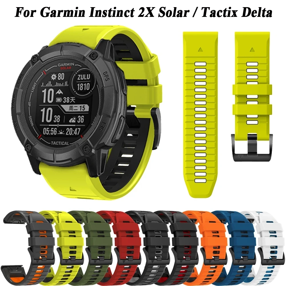 22mm 26mm Silicone Watchand Strap For Garmin Epix Pro Gen 2 Fenix 7 7X 6 6X Pro 5 5X Plus 3 HR 945 955 Band Smart Watch Bracelet