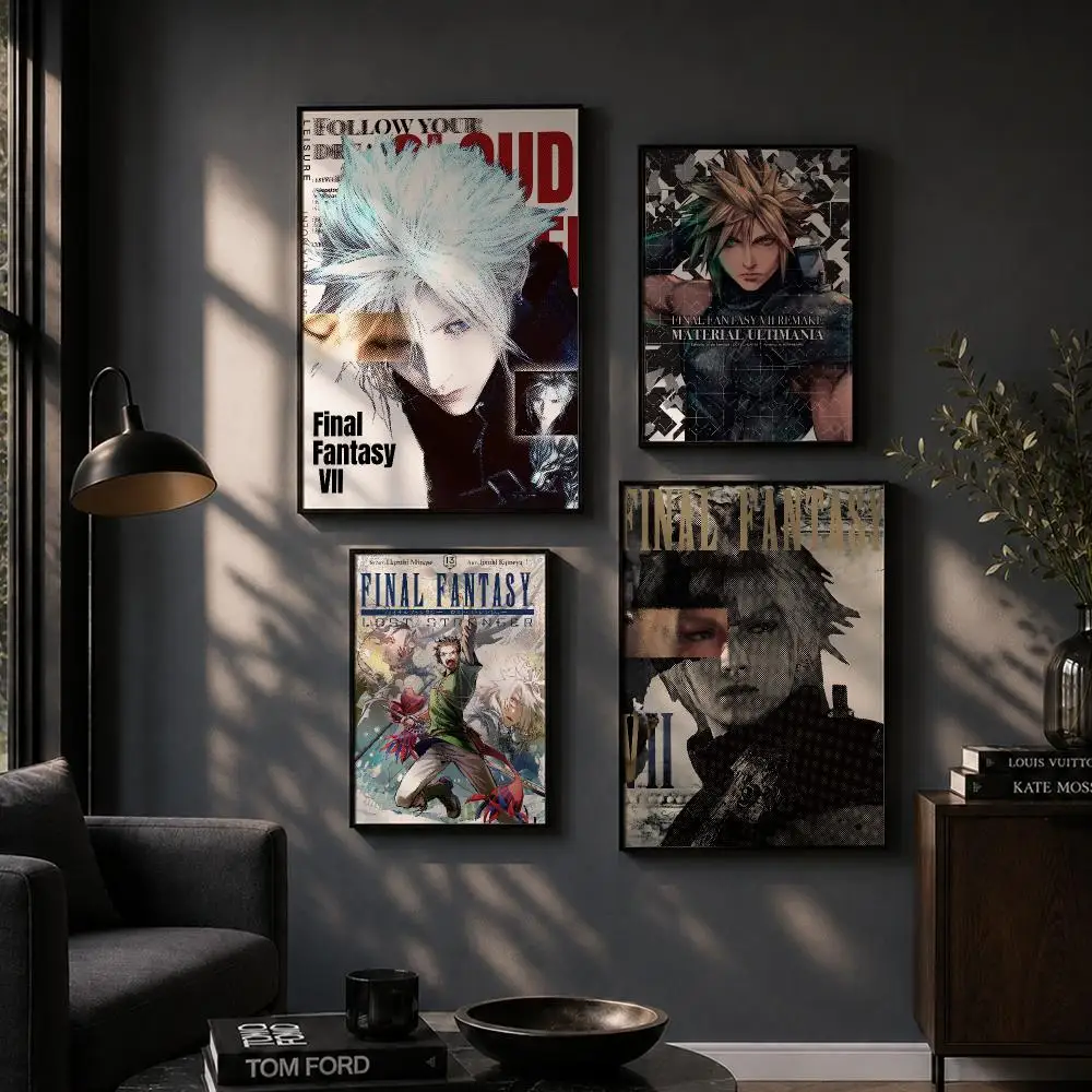 Exclusive Manga Final Fantasy: Lost Stranger Poster Chic Art Poster Self-Adhesive No Glue Residue for Balcony Patio