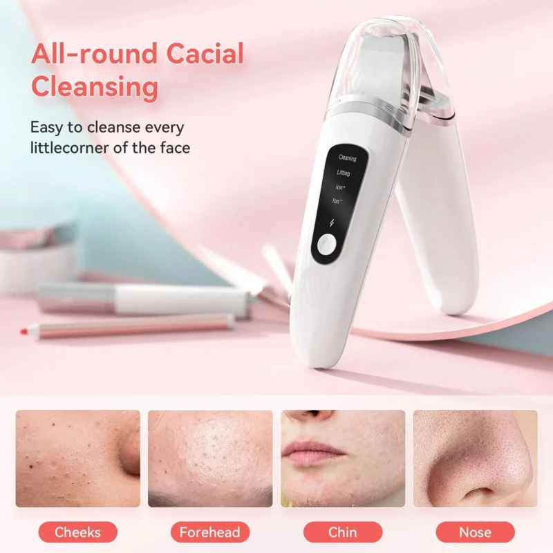 Ultrasonic Skin Scrubber Face Spatula Skin Exfoliator Scraper and Blackhead Remover Pore Cleaner Deep Cleansing